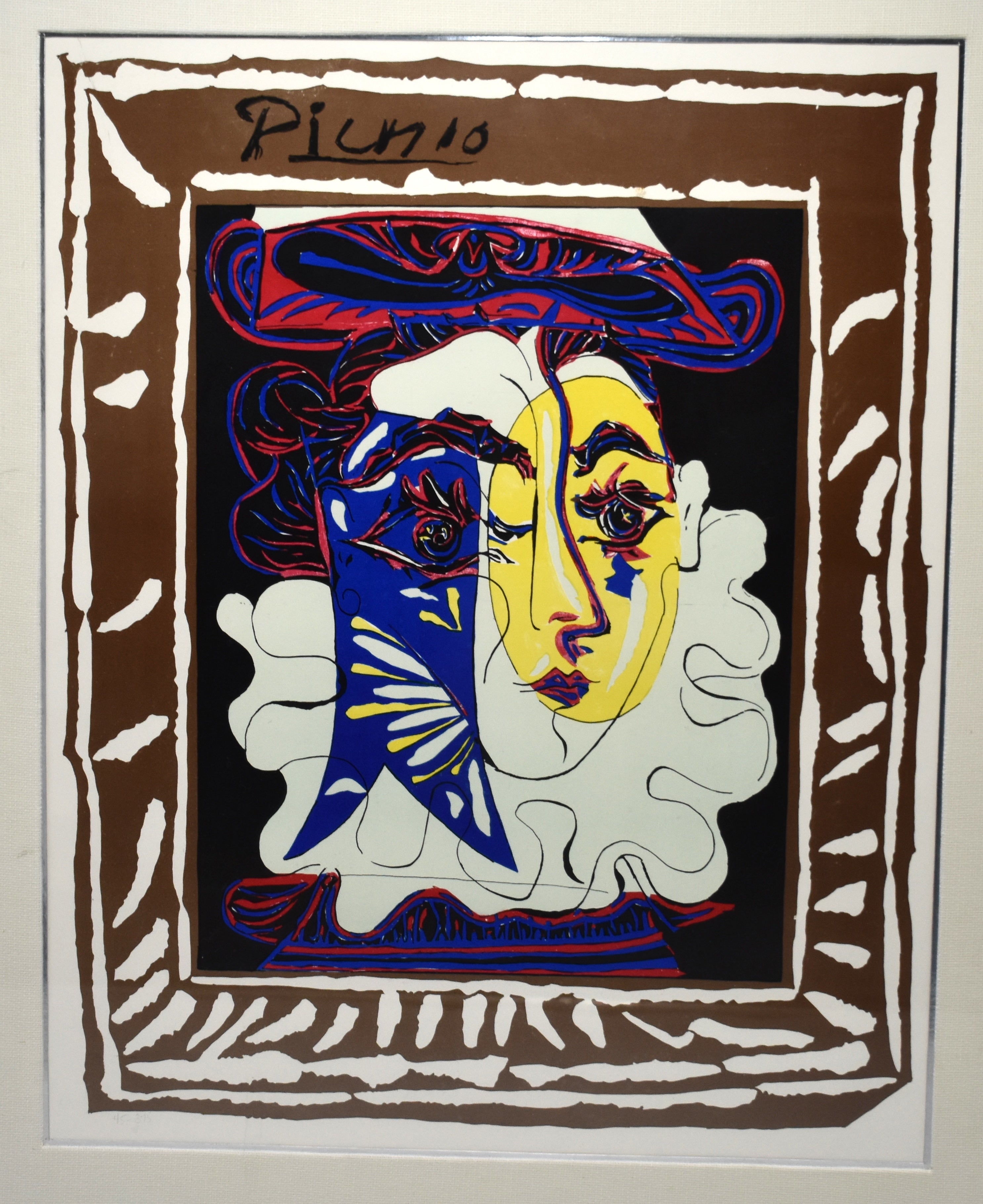 Framed Color Lithograph by Pablo Picasso, Limited Edition, Numbered 45 / 375