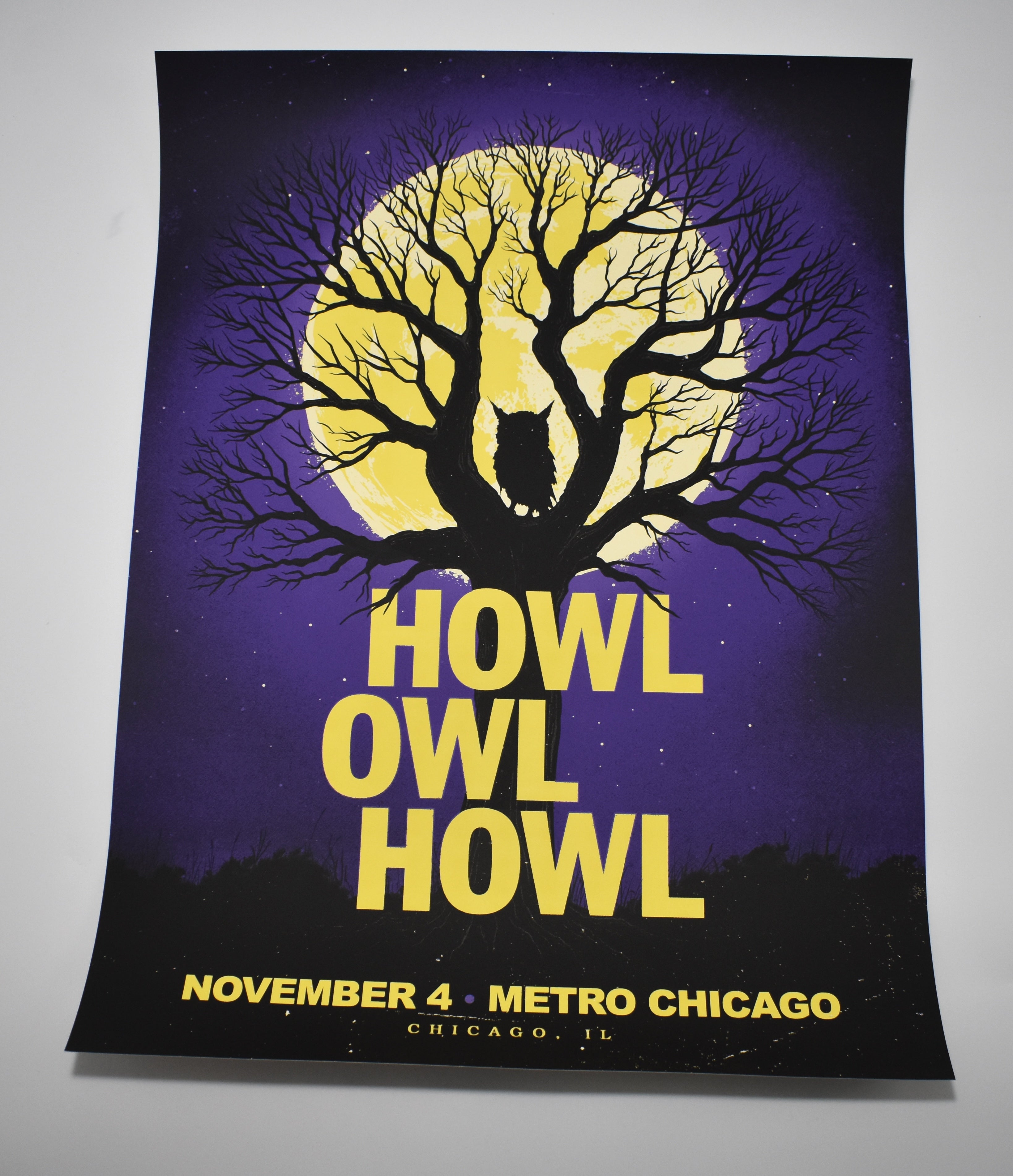 'Howl Owl Howl' Concert Poster, Metro Chicago November 4th 2025