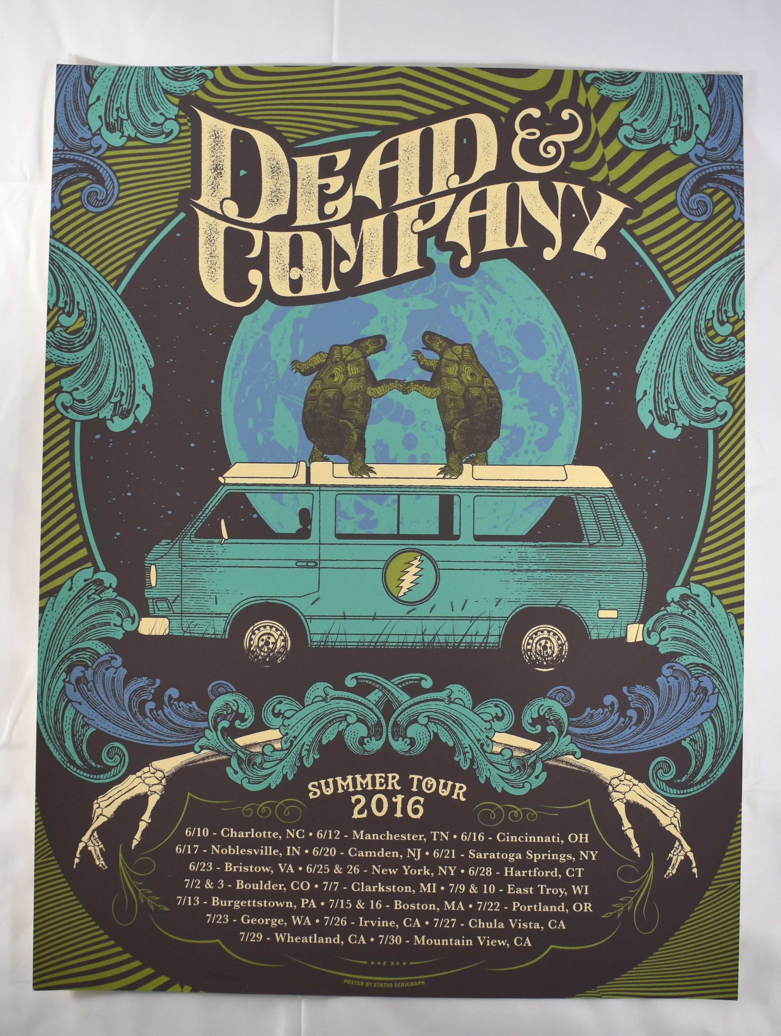 Dead & Company Summer 2016 Tour Poster Numbered 2819/5000, Justin Helton