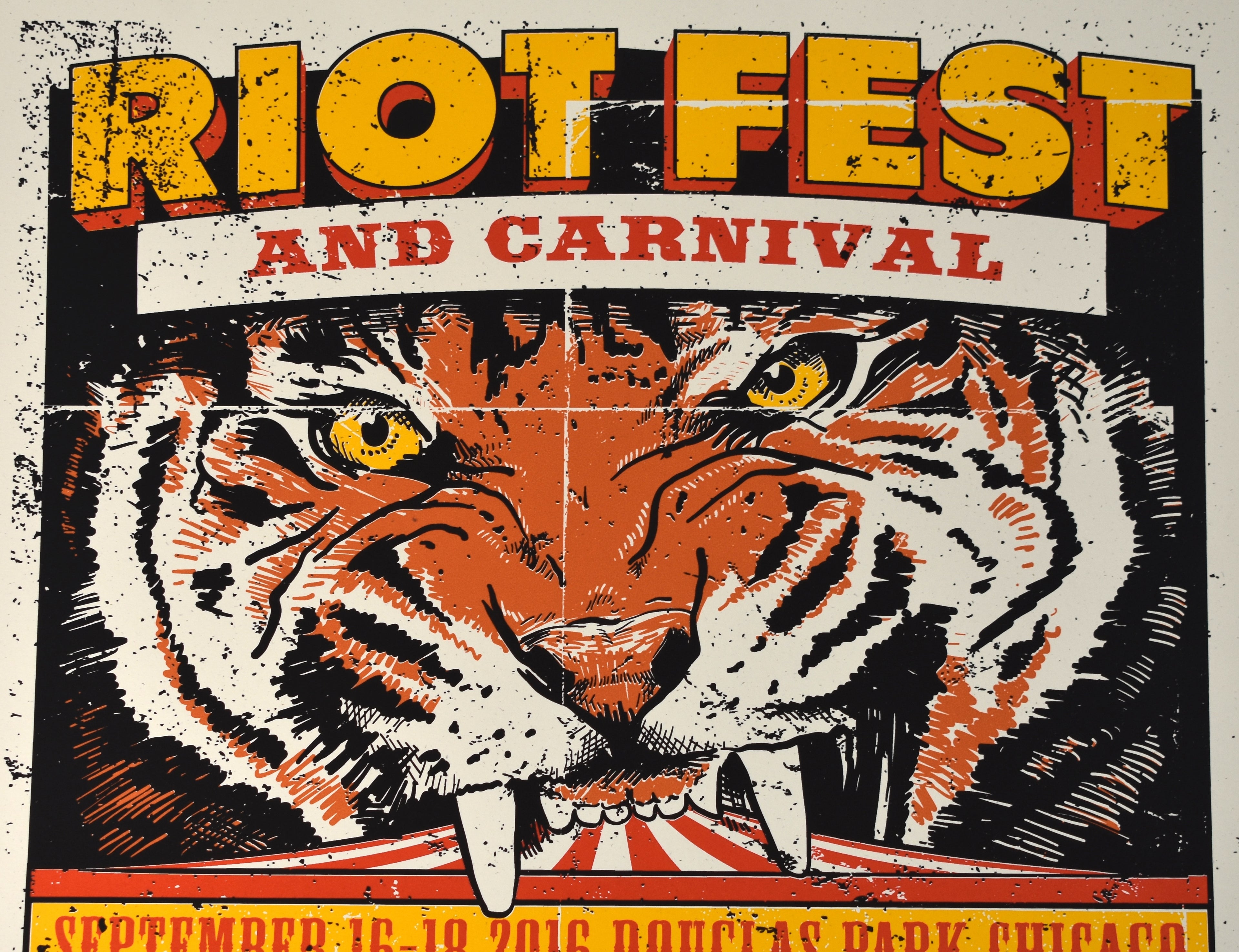 Riot Fest and Carnival 2016 Festival Poster, Ernie Parada - Hellgate Industries, 171/275