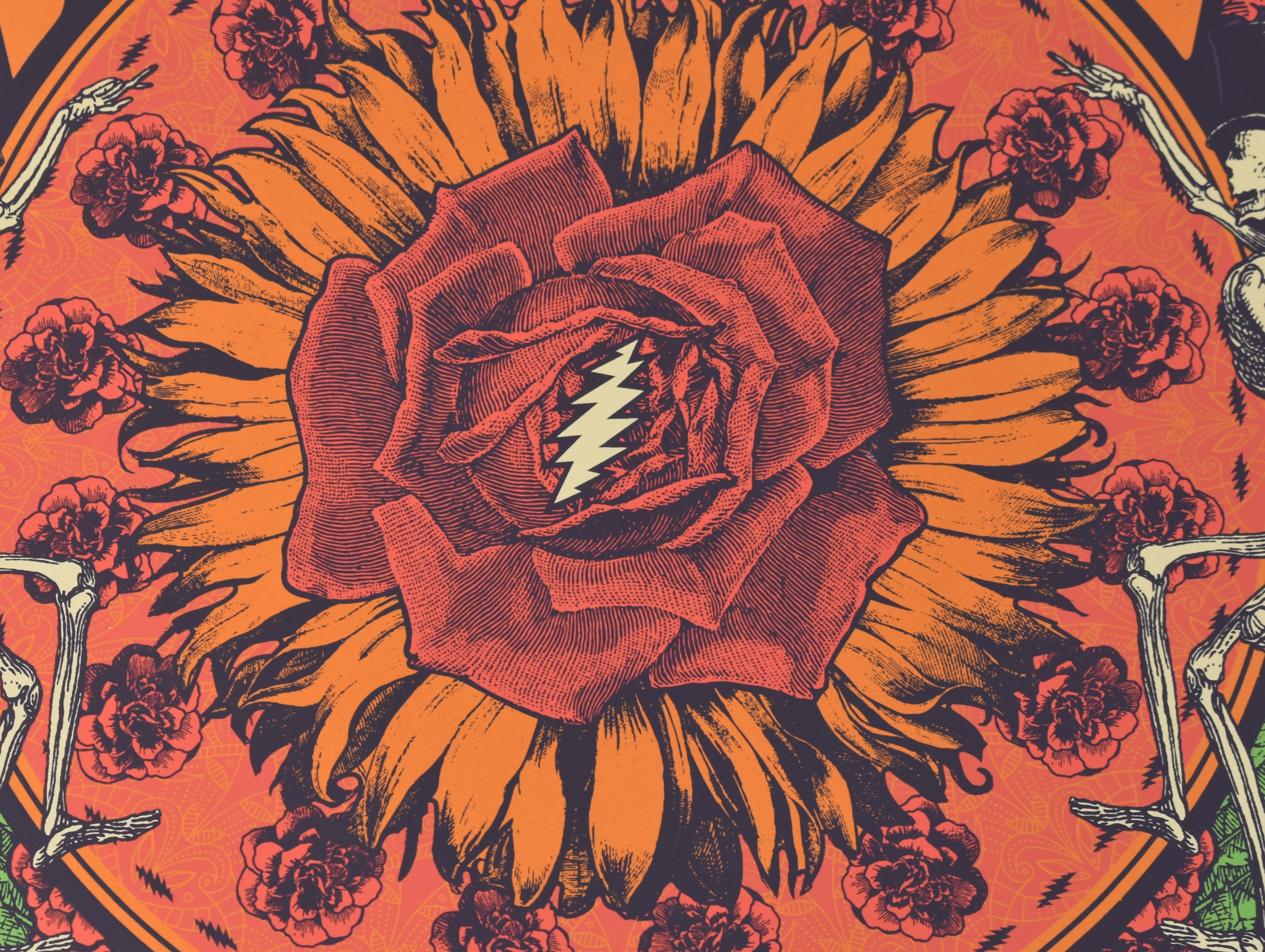 Dead and Company Alpine Valley Concert Poster, Justin Helton Status Serigraph 1358/1450