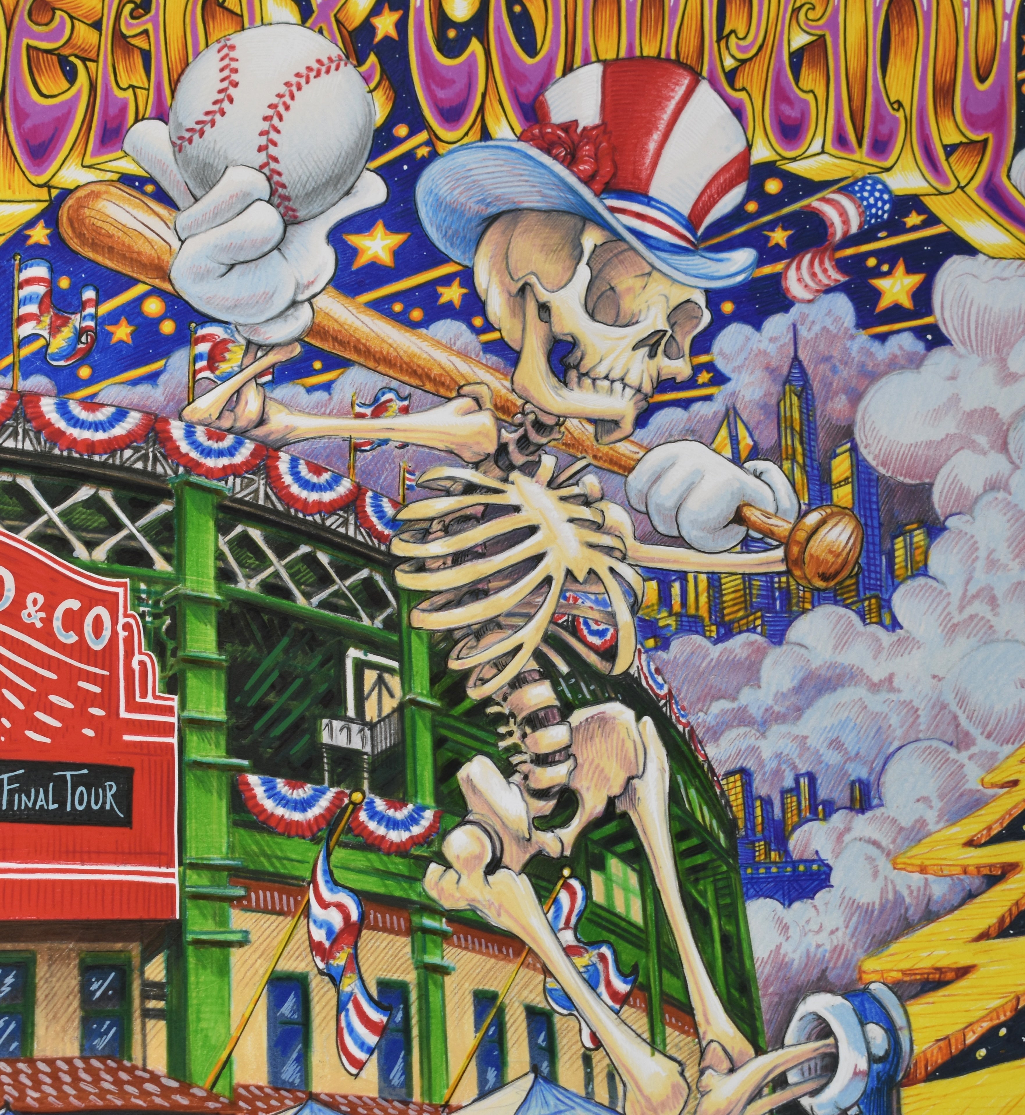 Dead & Company The Final Tour 2023 Poster, Chicago IL, AJ Masthay S/N 3055/3500