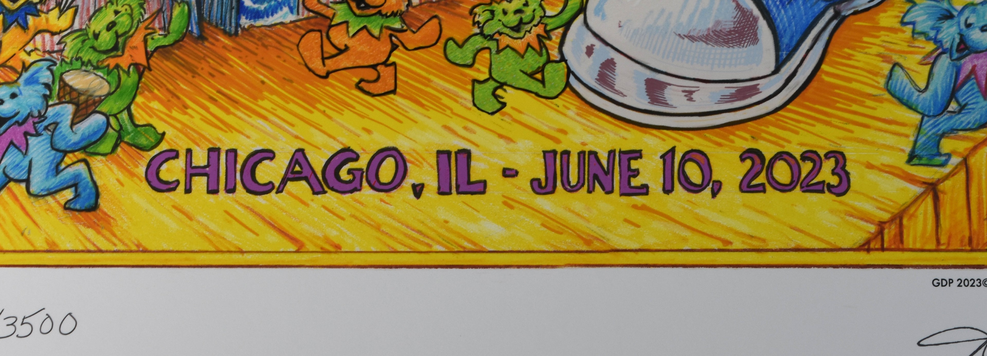 Dead & Company The Final Tour 2023 Poster, Chicago IL, AJ Masthay S/N 3055/3500