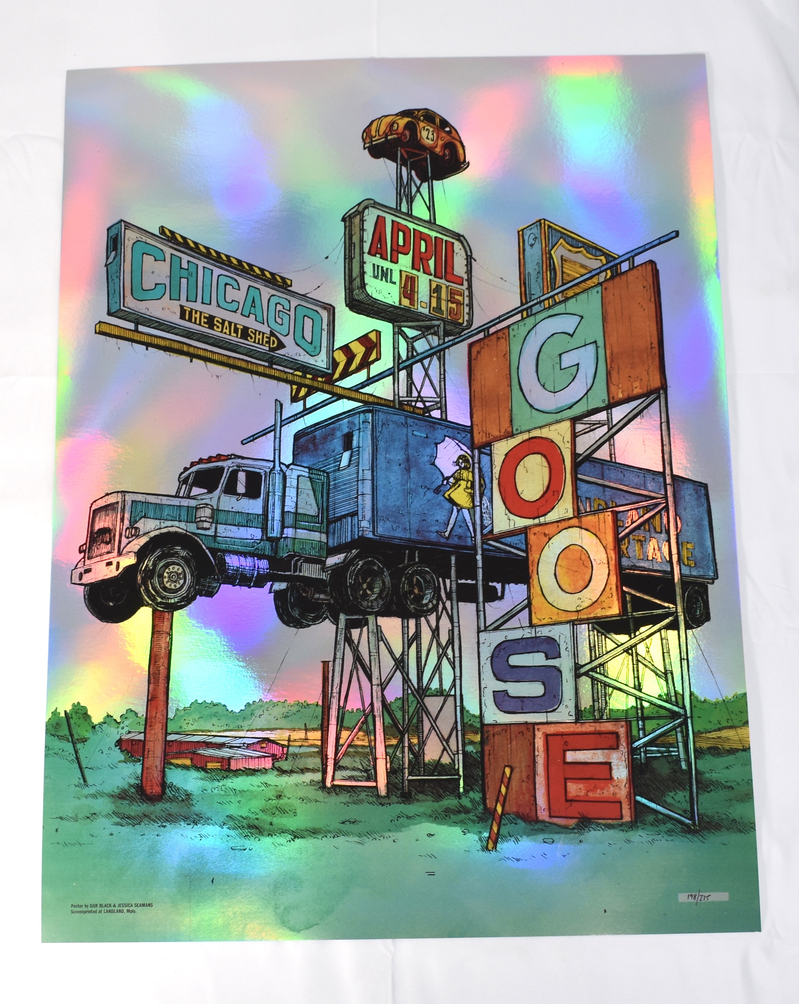 Goose The Band Foil Concert Posters Matched Set, April 14th, 15th 2023 Salt Shed Chicago