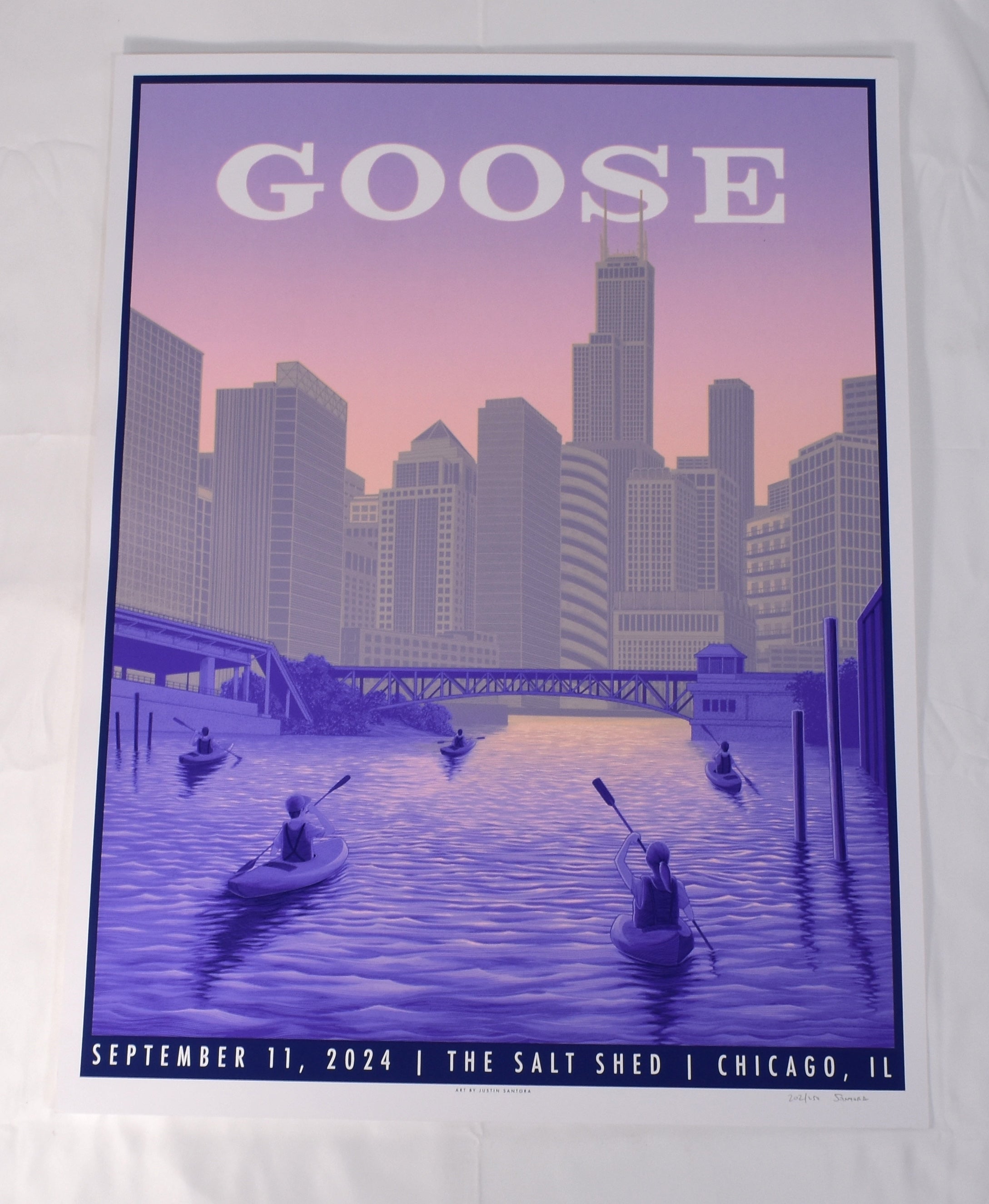 Goose The Band Concert Poster, The Salt Shed Chicago, Justin Santora S/N 202/250