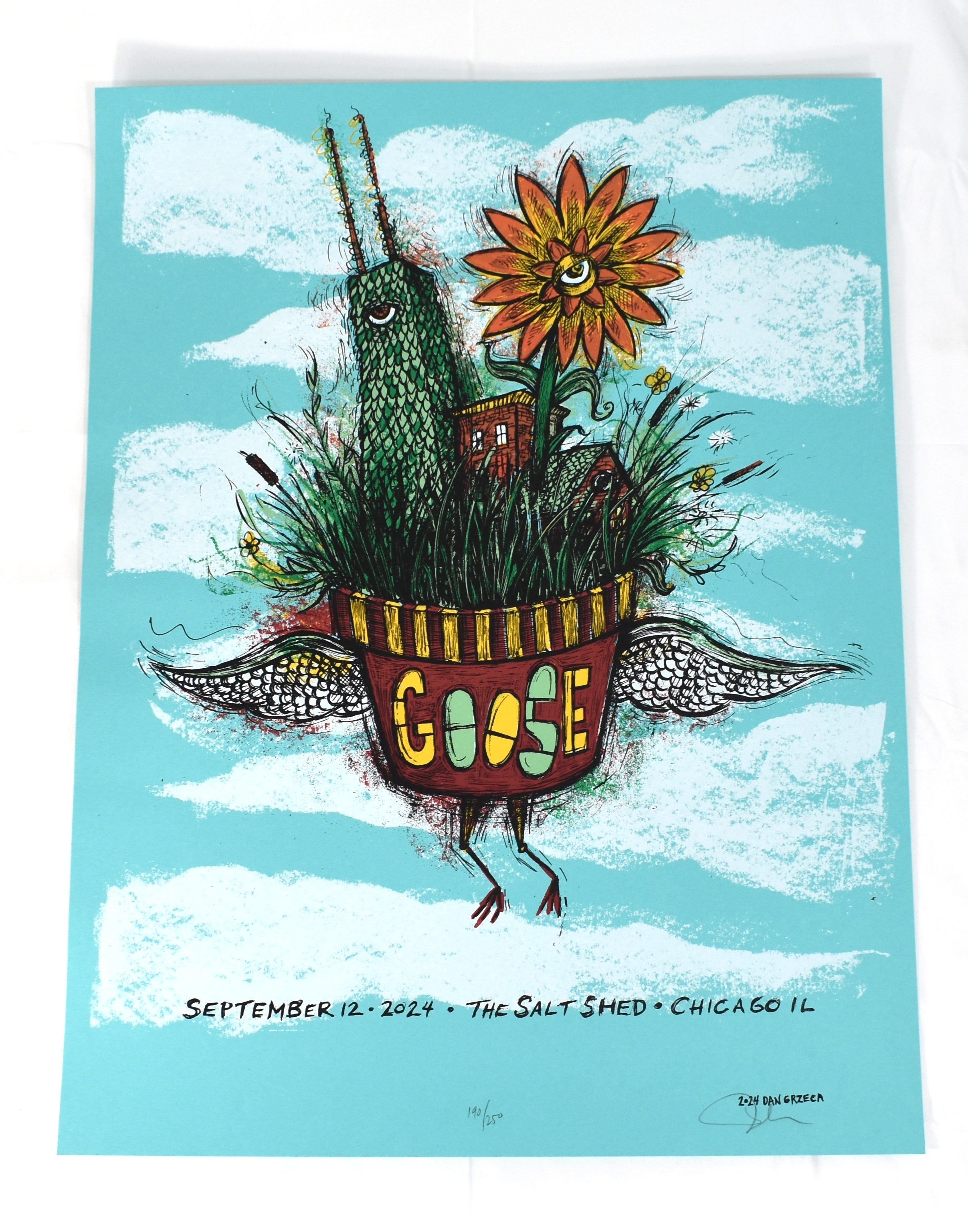 Goose The Band Salt Shed Chicago Concert Poster, Dan Grzeca S/N 190/250