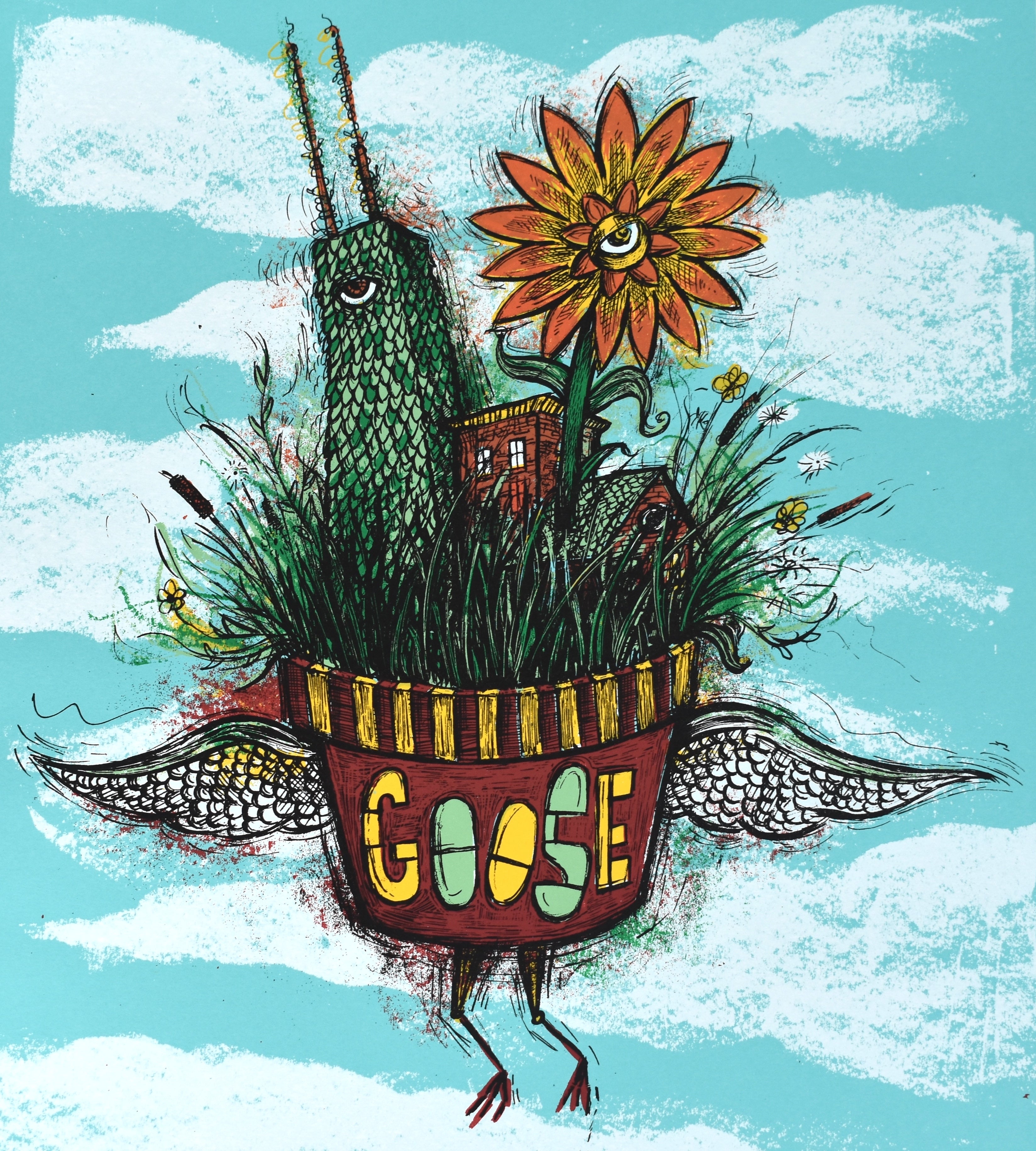 Goose The Band Salt Shed Chicago Concert Poster, Dan Grzeca S/N 190/250
