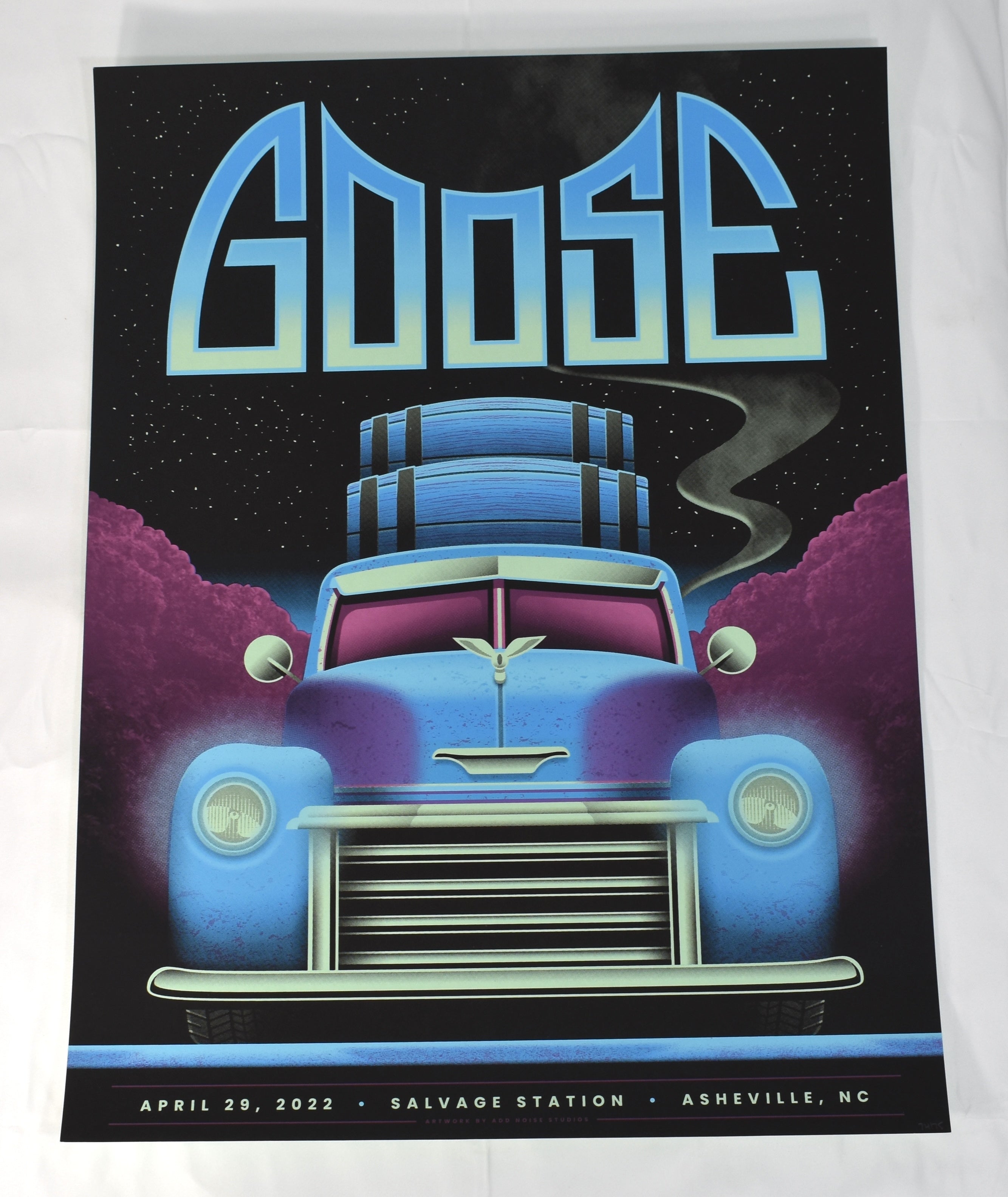 Goose The Band Concert Poster, Add Noise Studios, Salvage Station North Carolina