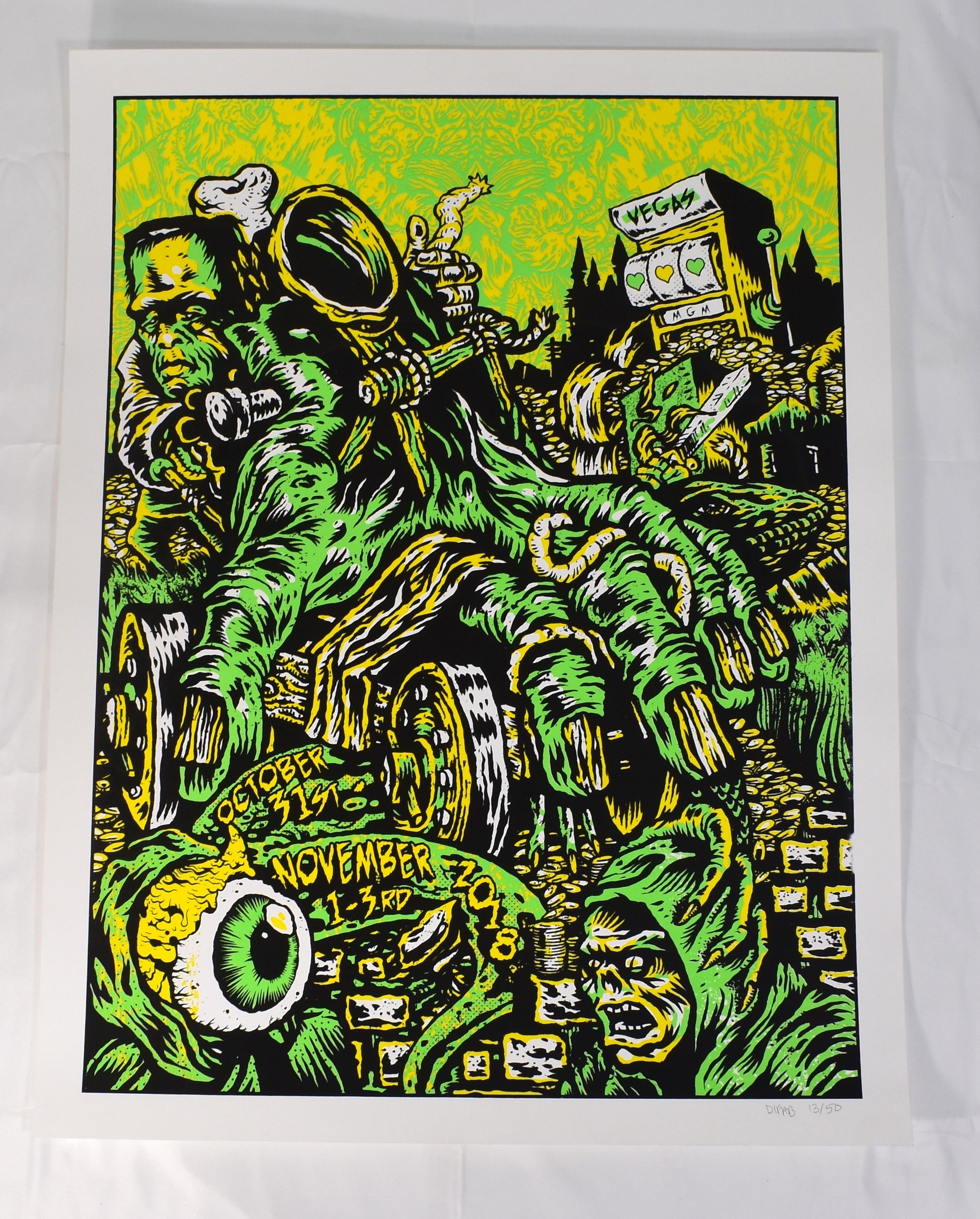 Phish Poster Nick Difabio 2018 Summer Tour S/N 13/50, Las Vegas, MGM Grand