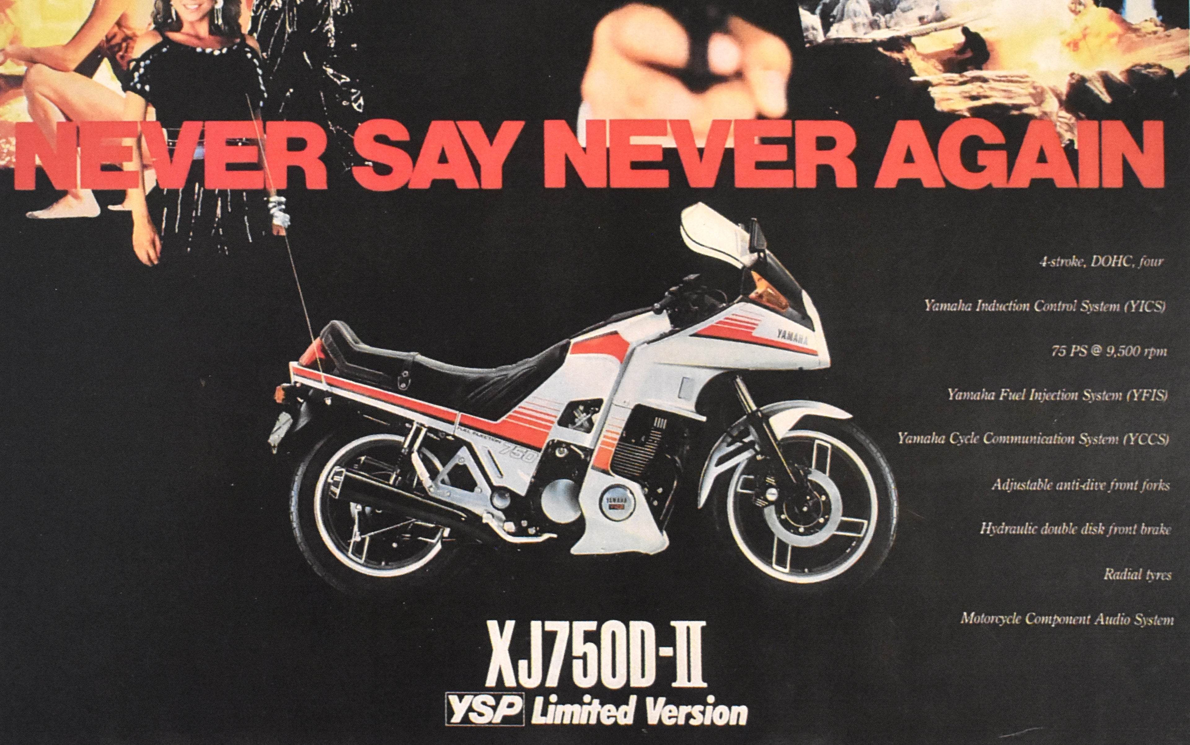 Two Vintage James Bond "Never Say Never Again" Mini Posters Japan, Thailand