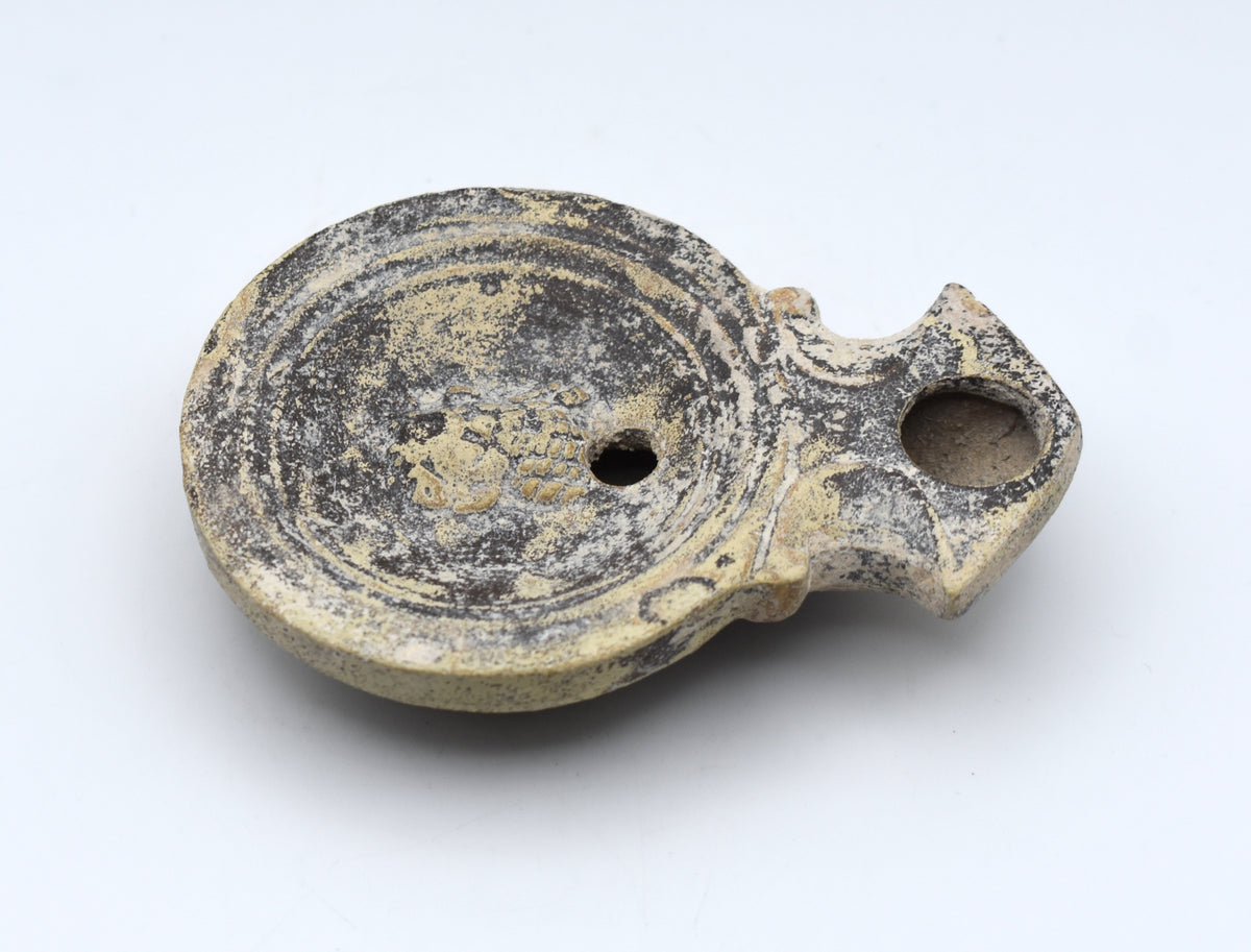 Ancient Roman Pottery Oil Lamp, Possibly Byzantine Era