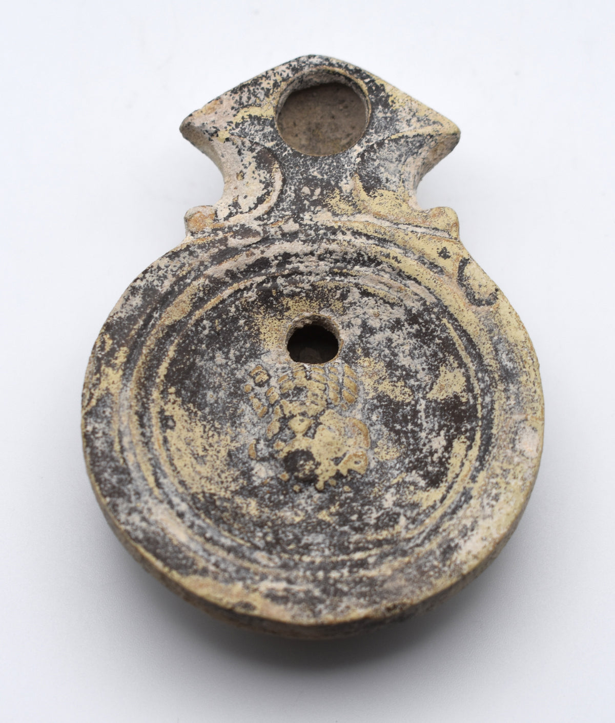 Ancient Roman Pottery Oil Lamp, Possibly Byzantine Era