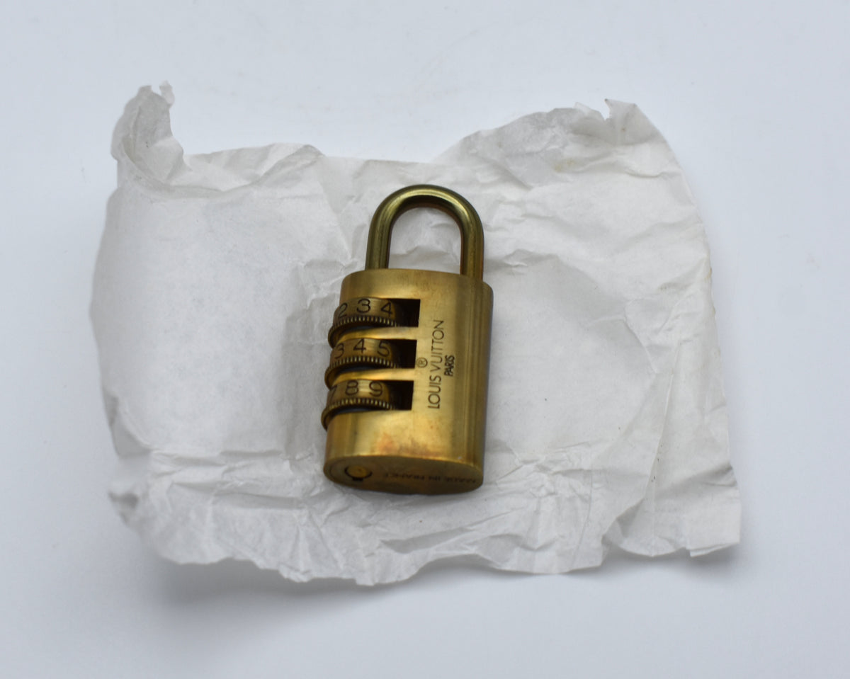 Louis Vuitton Dial Padlock Combination Lock with Original Box, Made in France