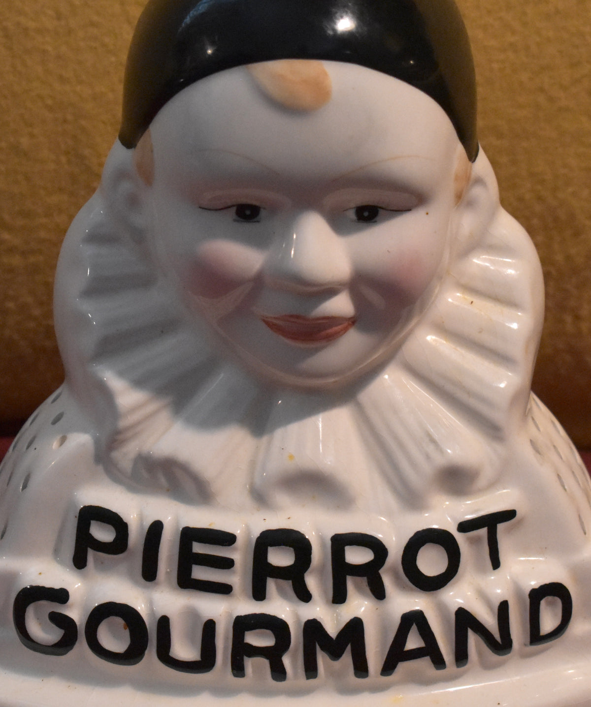 Vintage Pierrot Gourmand Clown Lollipop Holder, Made of Ceramic