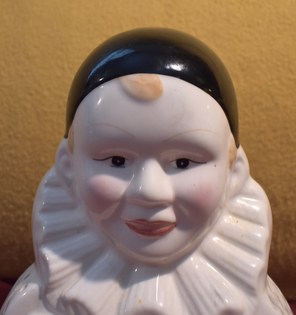 Vintage Pierrot Gourmand Clown Lollipop Holder, Made of Ceramic