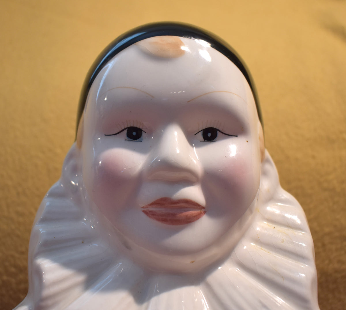 Vintage Pierrot Gourmand Clown Lollipop Holder, Made of Ceramic