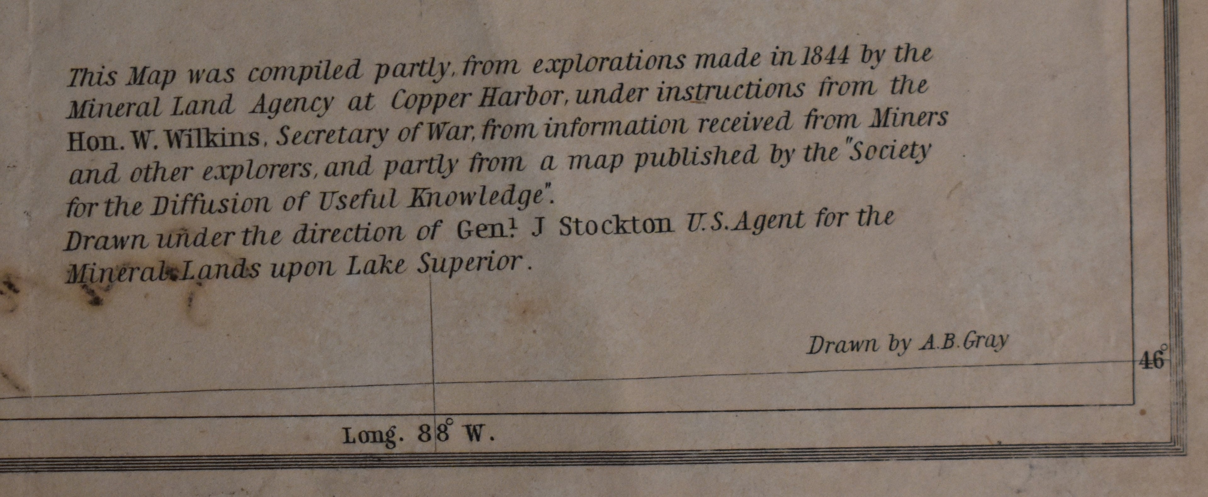 Map of the Mineral Lands Upon Lake Superior