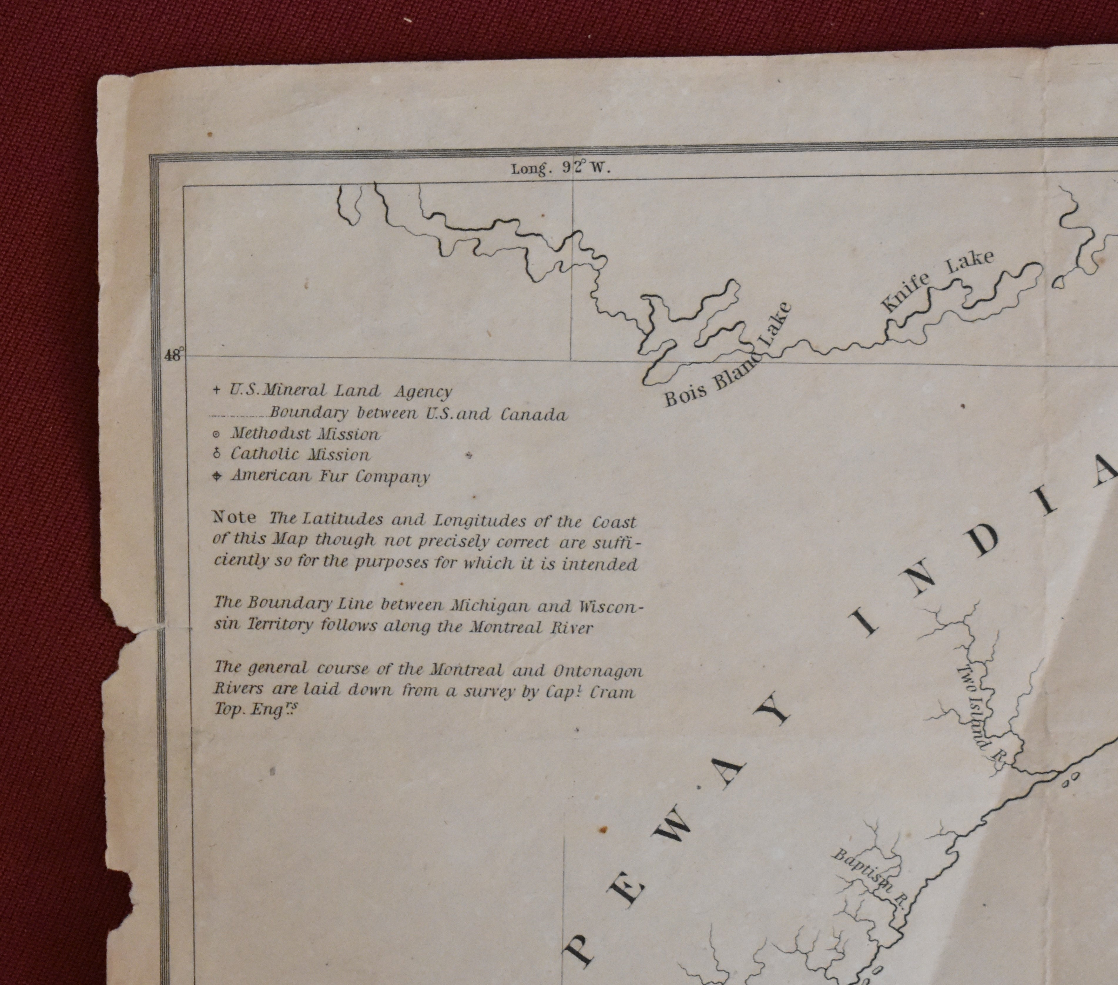 Map of the Mineral Lands Upon Lake Superior