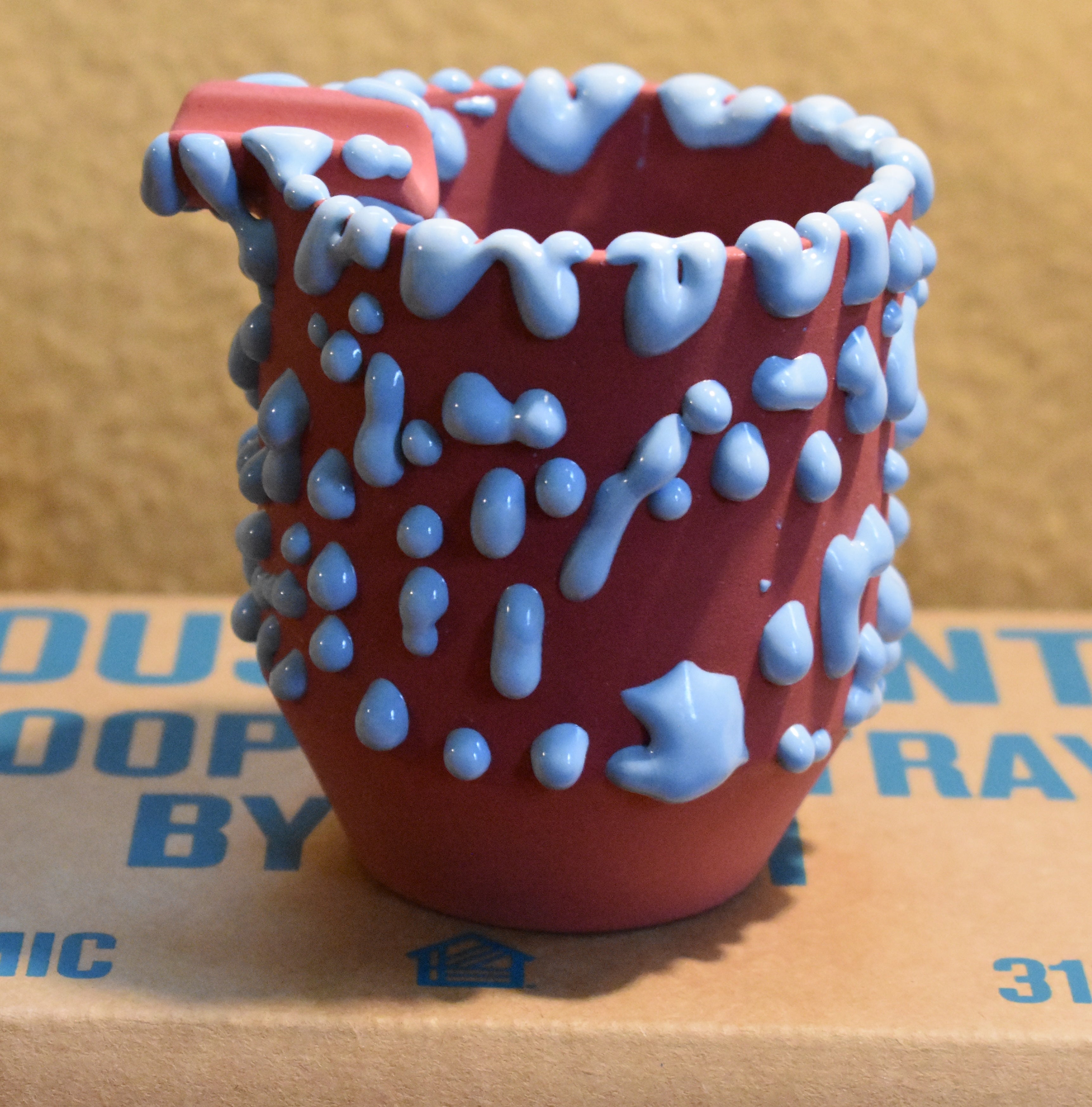 Houseplant Red and Aqua Gloopy Ashtray by Seth, Number 474/500 Limited Edition
